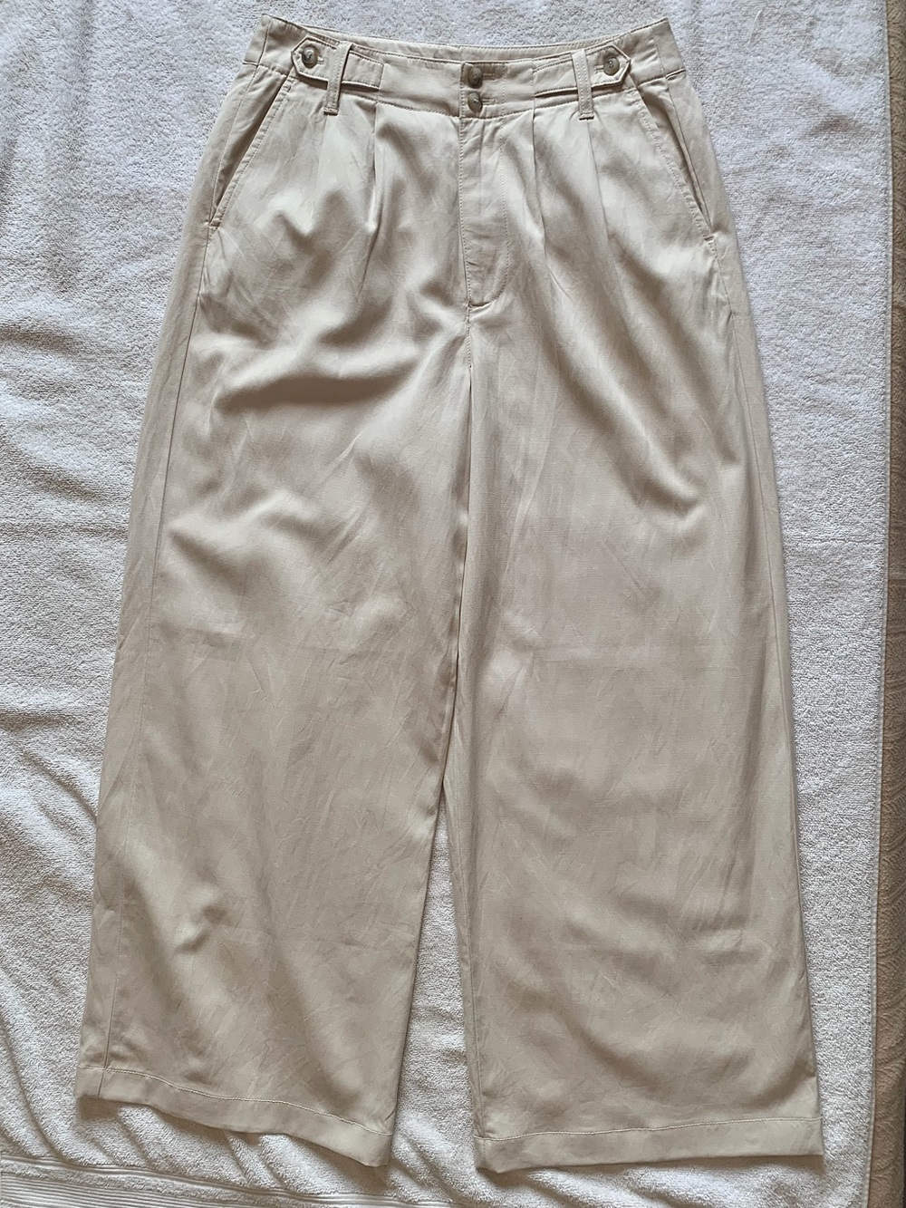 Madewell Harlow Wide Leg Pants in Cream size 6 - Picture 12 of 12